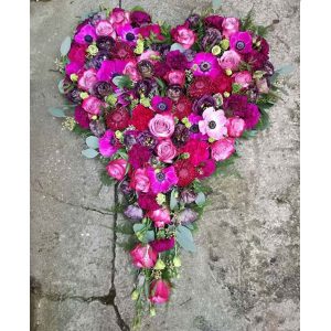 Blomsterhjerte til begravelse i Horsens og omegn