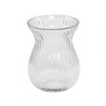 Klar vase til luksusbuketter/større buketter – højde: 19 cm – diameter: 14 cm